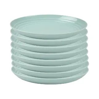 PlasticForte Rond Bord/camping Bord - 8x - D22 Cm - Mintgroen - Kunststof
