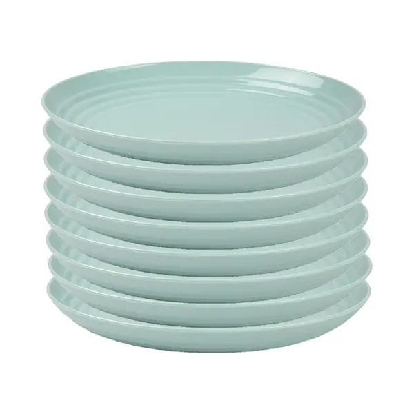 PlasticForte Rond Bord/camping Bord - 8x - D22 Cm - Mintgroen - Kunststof thumbnail