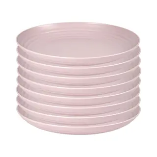 PlasticForte Rond Bord/camping Bord - 8x - D22 Cm - Lichtroze - Kunststof