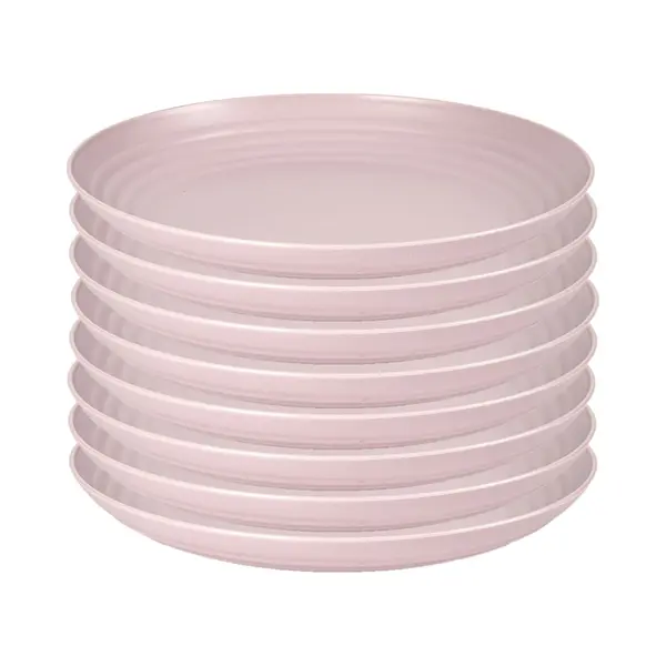 PlasticForte Rond Bord/camping Bord - 8x - D22 Cm - Lichtroze - Kunststof thumbnail