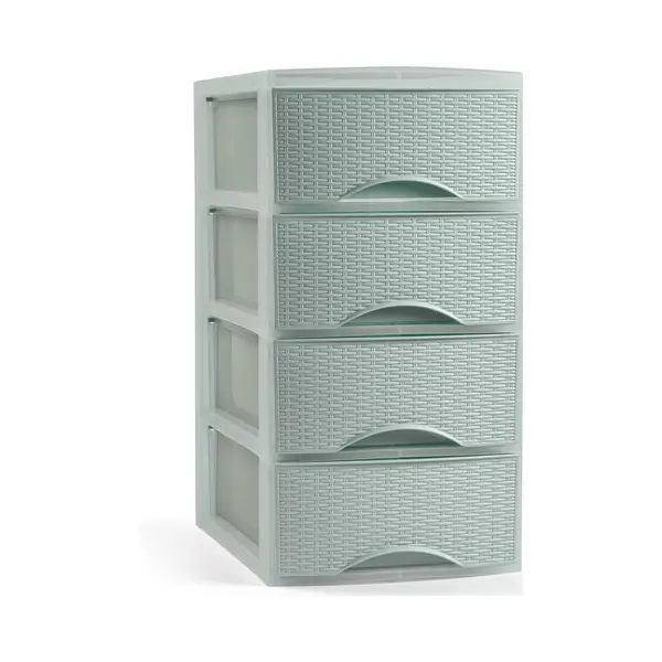 Plasticforte Ladeblokje/bureau Organizer Met 4 Lades - Mintgroen - H34 X B18 X D25 Cm thumbnail