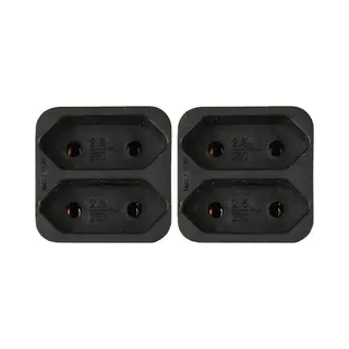 Benson Stopcontact Splitter - 2x - Duo - Zwart - Voor 2 Platte Stekkers - Verdeelstekkers