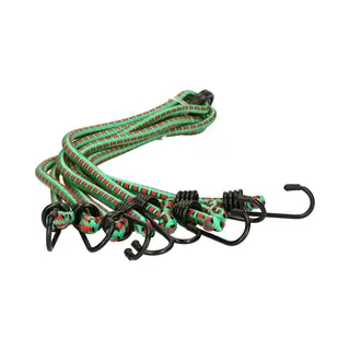 Bagage Spin/spanelastiek Voor Fiets/auto - Groen - 80 Cm - Rubber Met 4 Spinhaken