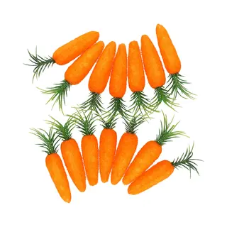 Did Hobby Decoratie Wortelen/worteltjes - 14x - Oranje - 7 Cm - Knutselen