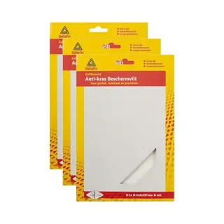 Deltafix Anti-krasvilt - 3x A4 Knipvel - Wit - 210 X 297 Mm - Rechthoek - Zelfklevend - Beschermvilt