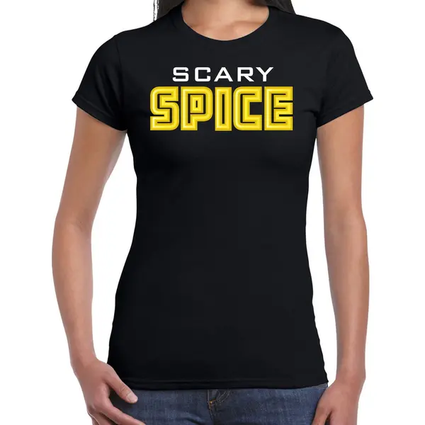 Bellatio Decorations Spice Girls T-shirt Dames - Scary Spice - Geel - Carnaval/90s Party Themafeest Xxl thumbnail