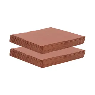 Daisy Maki Uni Servetten - 40x St - 33 X 33 Cm - Koper - Lunch/diner Servetten