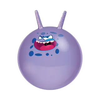 Eddy Toys Skippybal Funny Faces - Paars - Dia 45 Cm - Buitenspeelgoed Voor Kleine Kinderen