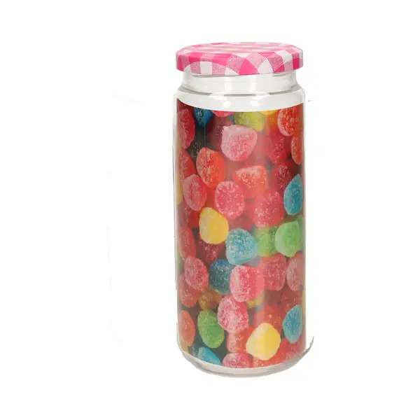 Plasticforte Weckpot/inmaakpot Classic - 650ml - Kunststof - Metalen Draaideksel - Roze - D7 X H18 Cm thumbnail