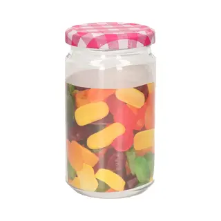 Plasticforte Weckpot/inmaakpot Classic - 450ml - Kunststof - Draaideksel - Rood - D7 X H13 Cm