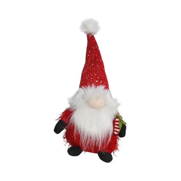Gerimport Pluche Kerst Gnome - Kerstman - H36 Cm - Decoratie Pop - Rood thumbnail