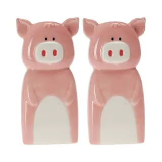 Excellent Houseware Waterverdamper Radiator - 2x - Varken - Kunststeen - Kinderkamer - 18 Cm - Luchtbevochtiger