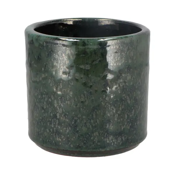 Dk Design Bloempot Model Green Glaze - Groen - D12 X H13 Cm - Glanzend thumbnail