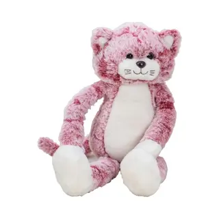 mel-o-design Pluche Kat/poes Knuffel - Extra Lange Armen En Benen - Roze - 50 Cm
