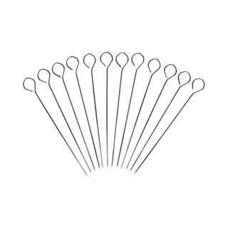 Gourmet/barbecue Spiesjes/vleespennetjes - 8x - Rvs - 20 Cm