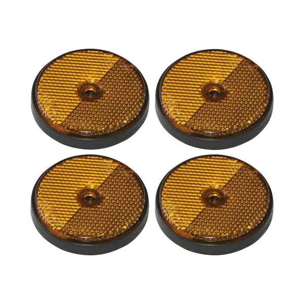 ProPlus Pro Plus Reflector - Set 4x - Oranje - Schroefbevestiging - 60mm - Rond thumbnail