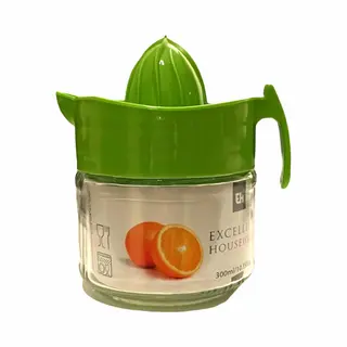Excellent Houseware Sinaasappelpers/citruspers Mini - Handmatig - Kunststof - 15 X 12 Cm - Groen