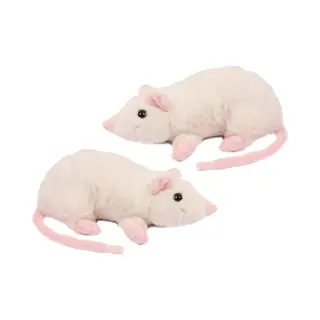Pia Soft Toys Pia Toys Knuffeldier Muizen - 2x - Zachte Pluche Stof - Premium Kwaliteit Knuffels - Wit - 18 Cm