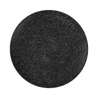 Inge-glas Inge Christmas Kaarsenbord/onderbord -zwart Gehamerd - Kunststof -D33 Cm -rond
