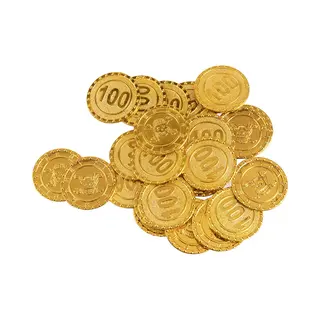 Boland Piraten Munten/geld Van Kunststof - 72x Oude Munten - Gouden Dukaten - Verkleed Speelgoed