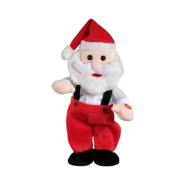 Decoris Kerstman Pop - Met Beweging En Geluid - 32 Cm - Dansen En Zingen - Kerstfiguur thumbnail