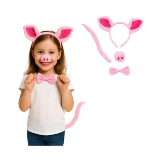 Joyakids Joya Kids® Varken Verkleed Accessoires | Verkleedset Varkentje | Meisjes En Jongens En Volwassenen Verkleedpak Piggy | Carnaval En Halloween Outfit