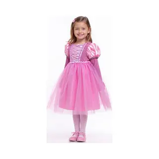 Joyakids Joya Kids® Luxe Roze Winter Prinsessenjurk | Warme Glamour Winterjurk | Luxe Prinsessenjurk Meisje | Verkleedjurken Meisjes | Jurk Verkleedjurk |