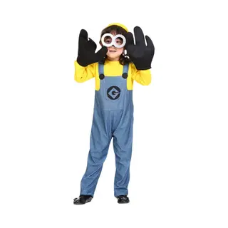 Joyakids Joya Kids® Verkleedkostuum Gele Helper Kinderen | Verkleedkleding Nions | Grappig Kostuum | Carnaval Verkleed Pak Jongens En Meisjes | Maat L (10-14
