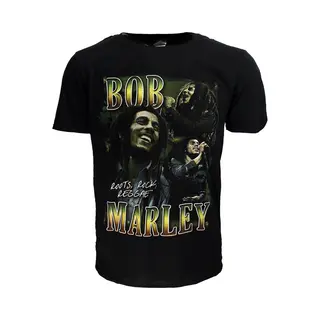Popmerch Bob Marley Roots Rock Reggae T-Shirt - Xl