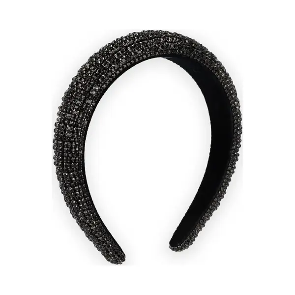 Lajetti - Haarband Met Strass Zwart - Glitter Dames Diadeem Gala thumbnail