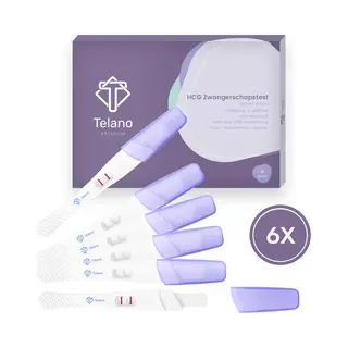 Telano Zwangerschapstest Premium 6 Stuks Midstream - Zwangerschapstesten Gevoelig - Brede Absorberende Strip