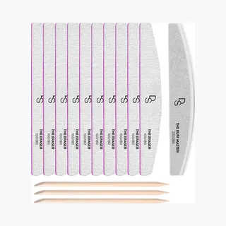 Professionele Nagelvijlen 14-Delig - Manicure & Pedicure Set - 10x Nagelvijl 100/180 + 3x Bokkenpootje + Buffer Vijl 240/280 - Nagelverzorging Nagels