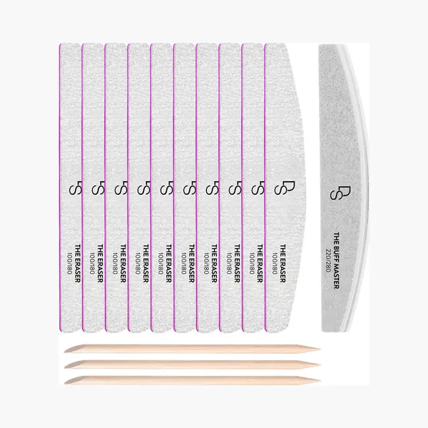 Professionele Nagelvijlen 14-Delig - Manicure & Pedicure Set - 10x Nagelvijl 100/180 + 3x Bokkenpootje + Buffer Vijl 240/280 - Nagelverzorging Nagels thumbnail