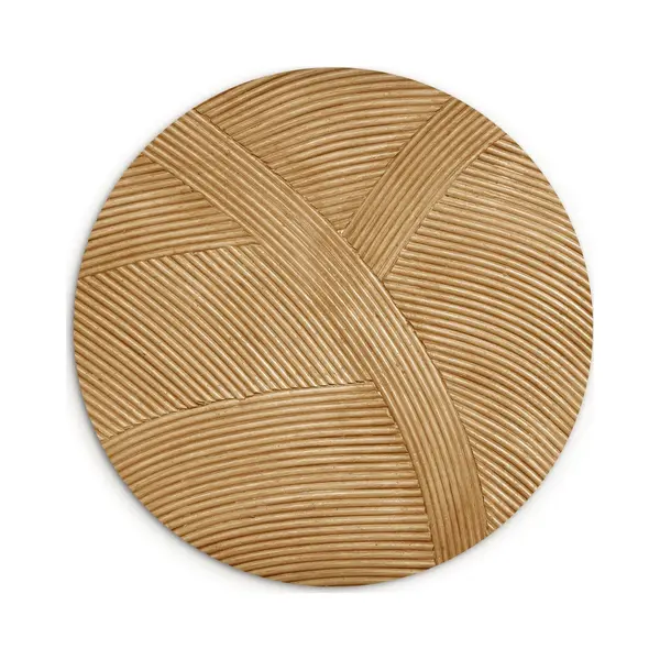 WallCircle® Wandcirkel 90 X 90 Cm - Muurcirkel Structuur - Natuur - Rotan Kunst - Natuurlijk Modern - Muurdecoratie Woonkamer - Wanddecoratie thumbnail