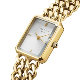 Rosefield Horloge Swgsg-O76 Octagon Xs Double Chain Studio Edition White Gold