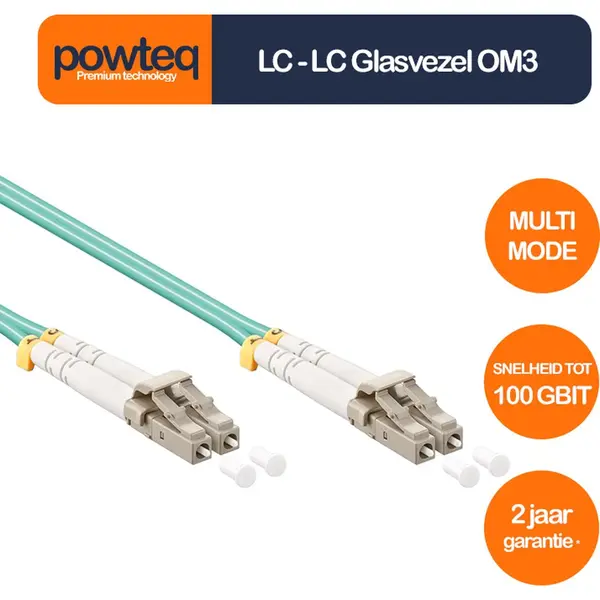 Powteq - OM3 Glasvezel / OM3 Fiber - Lc-Lc - 20 Meter - Multimode thumbnail