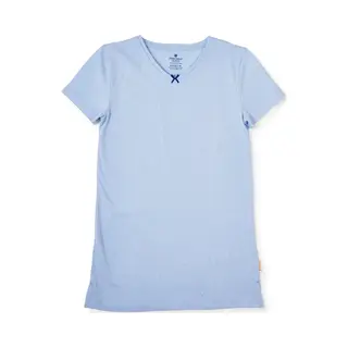 Little Label - Zomer Nachthemd - Blauw Ajour - Bio Katoen - 16Y/170-176