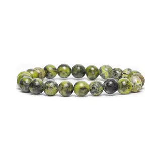 Bixorp Gems Gras Turkoois Edelsteen Armband - Gepolijste Edelsteen Kralenarmband - 18cm