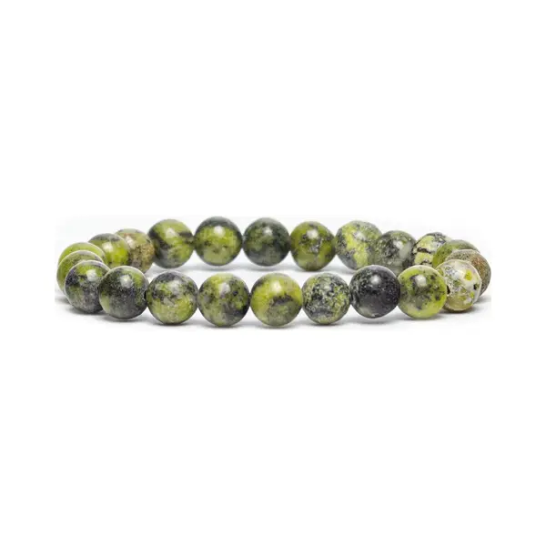 Bixorp Gems Gras Turkoois Edelsteen Armband - Gepolijste Edelsteen Kralenarmband - 18cm thumbnail