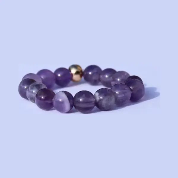 Bixorp Gems Edelsteen Ring Van Droom Amethist - 4mm Kralen Ring - Cadeau Voor Haar thumbnail