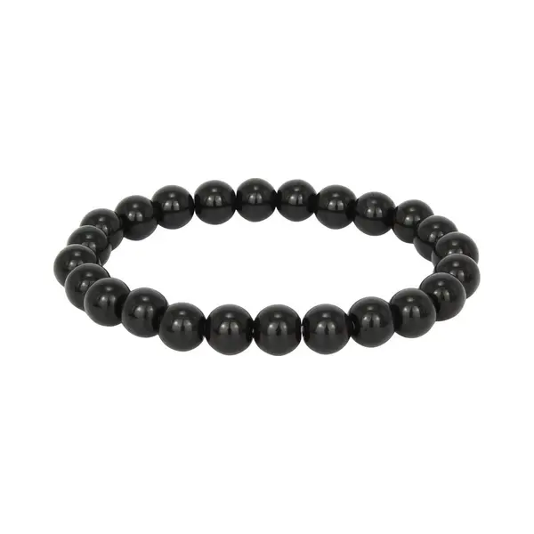 Bixorp Gems Onyx Edelstenen Armband - Gepolijste Edelsteen Kralenarmband thumbnail