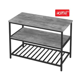 Hoppa! | Keukeneiland | Grijs - Staal – 120 X 52 X 90 Cm (BxDxH)