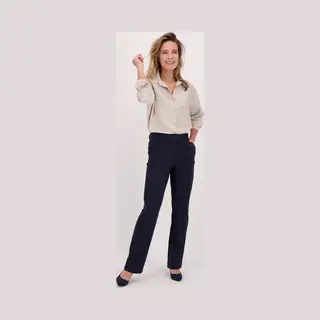 Broek Blauw Van Je M'appelle - Dames Travelstof- Maat L