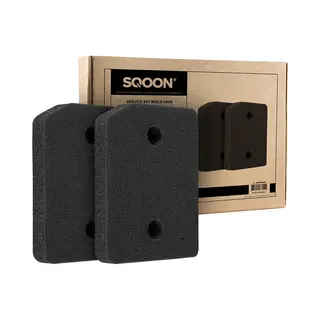 Sqoon® Polyurethaan Pluizenfilter Voor Miele T1 Wasdrogers – Vervangt 9164761 – 2 Stuks 220cmx133cmx30mm (schuine Hoek) - Nl Brievenbus Zending -