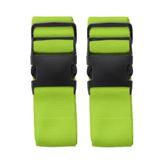 2x Stuks Kofferriemen 180cm - Verstelbaar - Geschikt Voor Iedere Koffer - Lime - Gratis Verzonden