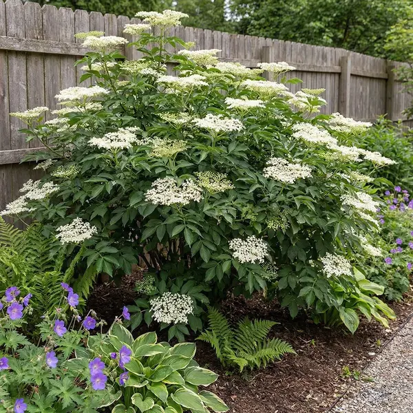 Bloomique - Set Van 2 - Sambucus Nigra Howunder York - Gewone Vlier - Tuinplanten - Winterhard - 30-40 Cm Hoog - Pot 19 Cm thumbnail