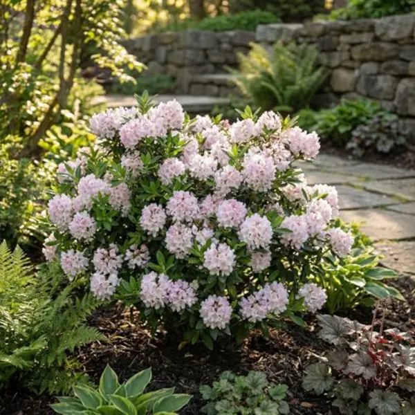 Bloomique - Set Van 2 - Rhododendron Bloombux Pink - Dwerg Rhododendron - Tuinplanten - Winthard - Wintergroen - 30-40 Cm Hoog - Pot 17 Cm thumbnail