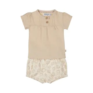 Dirkje Meisjes Kledingset - Beige