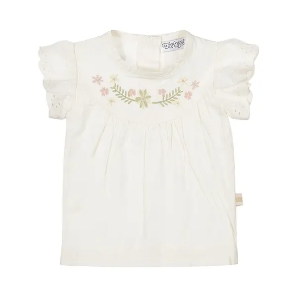 Dirkje Meisjes Blouse - Off White thumbnail