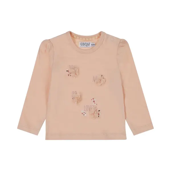 Dirkje-Meisjes T-shirt Ls-Licht Roze thumbnail